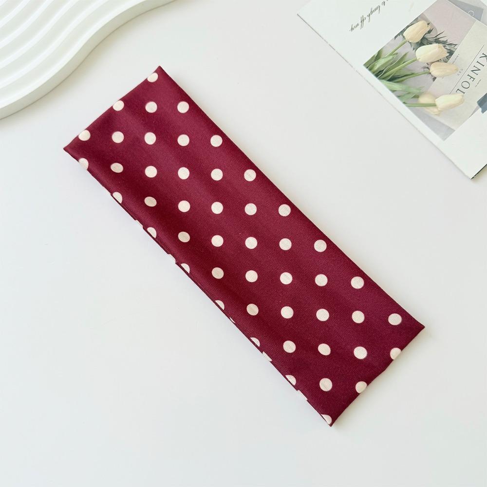 Elastic Polka Dot Headband Stretch Wide Headband Hair Hoop Yoga Elastic Hair Band  Photo Props