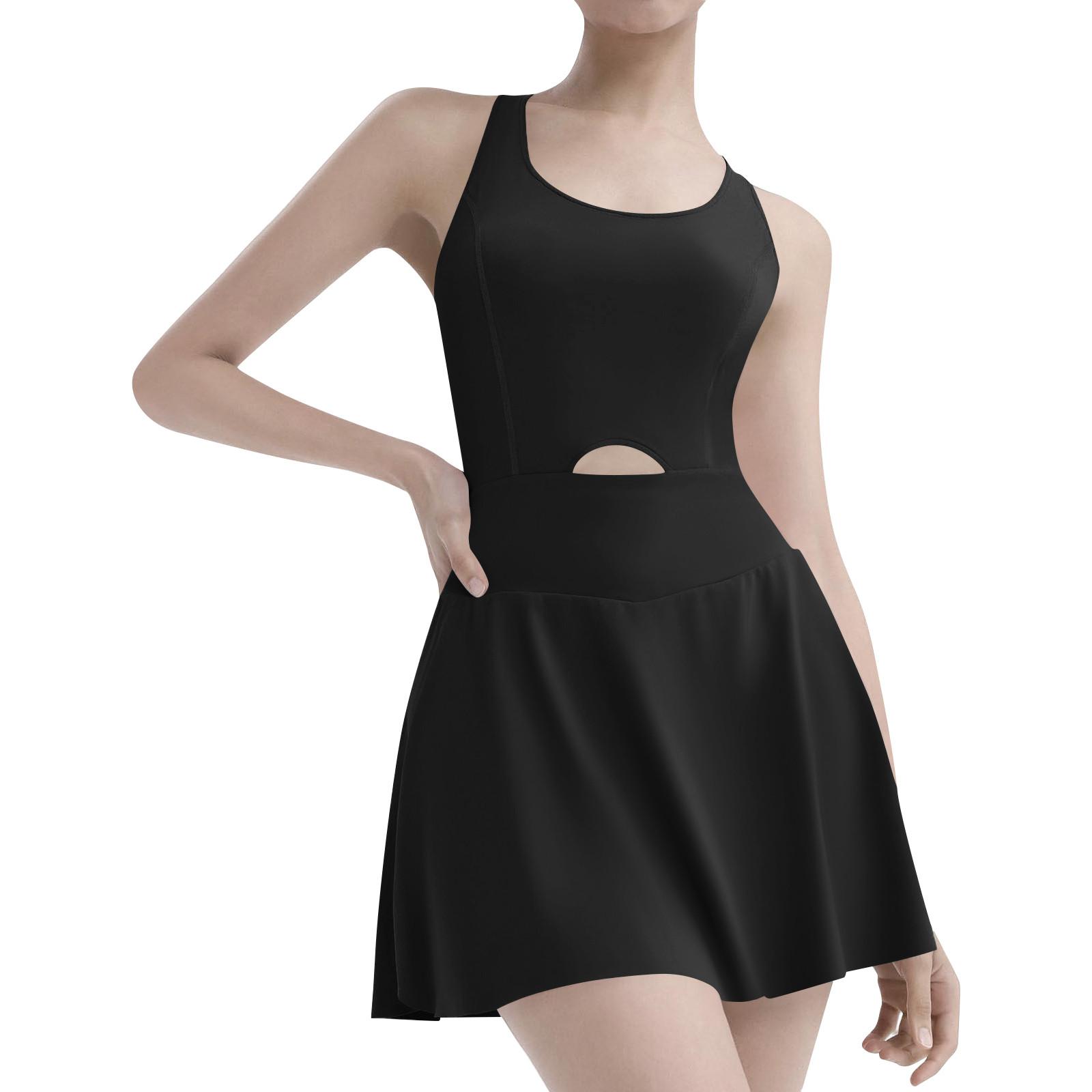 

Женские однотонные спортивные комбинезоны со встроенными шортами, повседневный комбинезон для тренировок, спортивный комбинезон без рукавов, отпускная одежда L чёрный