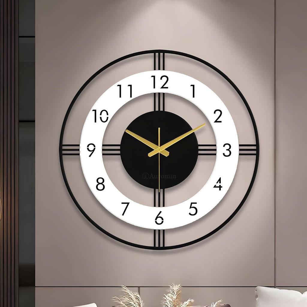 Designer Big Wall Clock for Living Room Stylish Latest Modern | Silent Wall Clock for Bedroom | Luxury Premium Fancy Antique Unique Metal Wall Watch