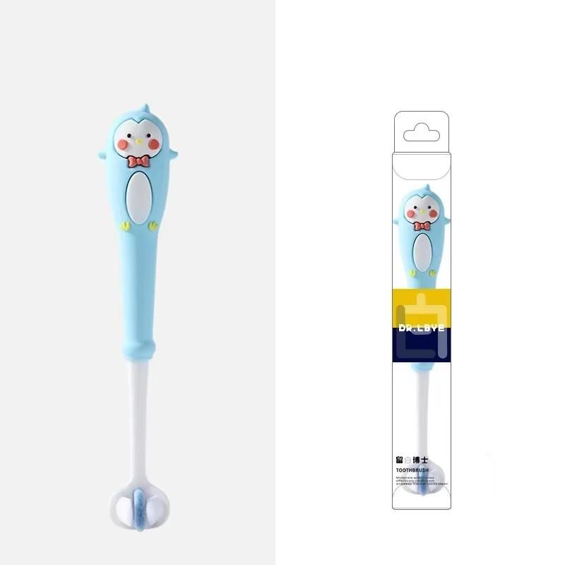 Cartoon Three Sided Creative Toothbrush Baby Infants 3-10 Years Oral Cleaning Small Head Soft Bristled Toothbrushes for Kids