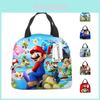 Bolsa de Almuerzo Super Mario Bros Para Niños Con Tela Oxford Aislada Contenedor Portátil Para Comida Escolar