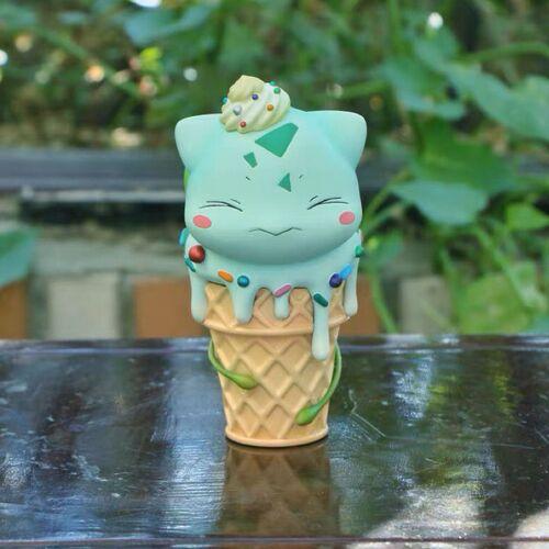 Anime Cartoon Pokmon Ice Cream Series Hand Figure Cone Pikachu Doll Model Psyduck Desktop Ornament Children's Toy Gifts