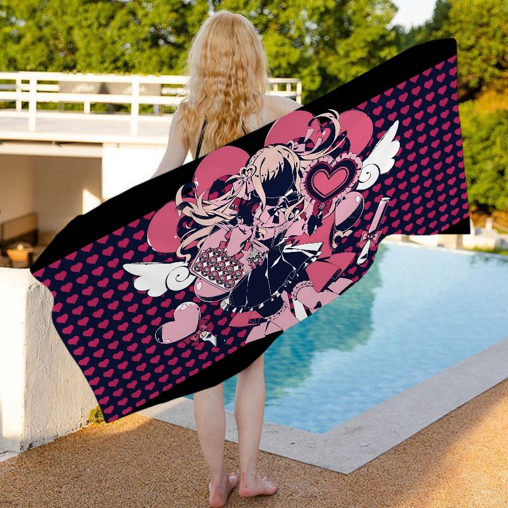 Popular J-Jirai K-Kei Fashion Microfiber Printed Beach Towel Mountain Climbing Yoga Beach Swimming Running Absorbent Soft Towel