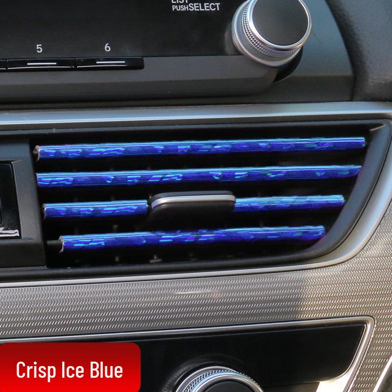 U-Shaped Decorative Car Air Vent Clip: Electroplated Bright Strip for Creative Interior Modification