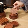1PCS Wood Placemats Coasters Tea Coffee Cup Pad Decor Round Square Wooden Cup Mat Durable Heat Resistant Drink Mat 2025 New