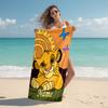 Personalized Lion Cub Adventure Beach Towel Microfiber Beach Towel Thin Absorbent for Beach Swimming Yoga Bath Sports. 0910232