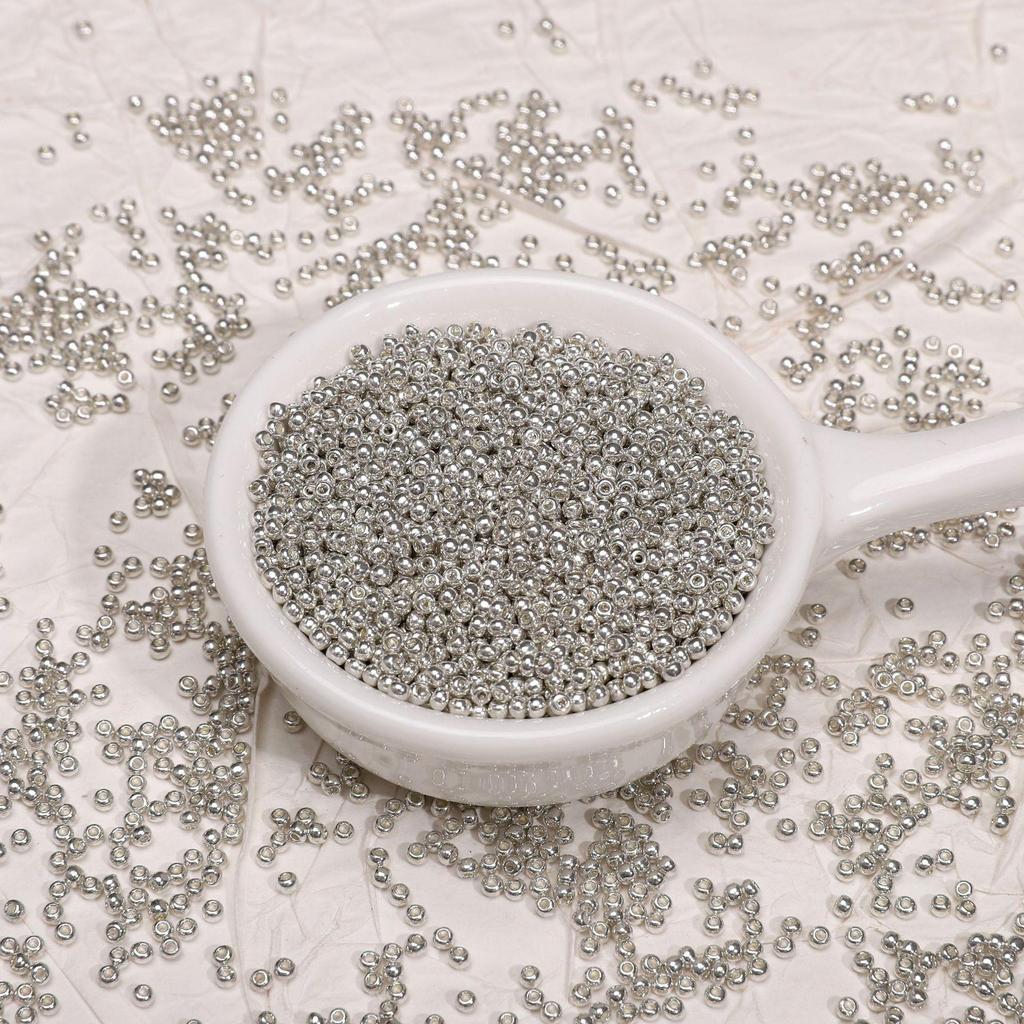 Hochwertige galvanisierte Gold Silber Rocailles (1,5-4mm) für DIY-Quasten, Haarnadeln, Armbänder und Schmuck