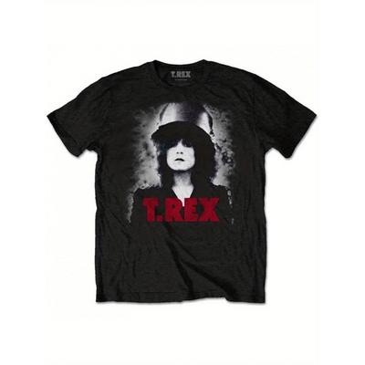 Men'S & Women'S Vintage 70s T-Rex Band Graphic T-Shirt - Marc Bolan Retro Music Tee with Red & White T-Rex Lettering, Medium Stretch Comfort Fit,