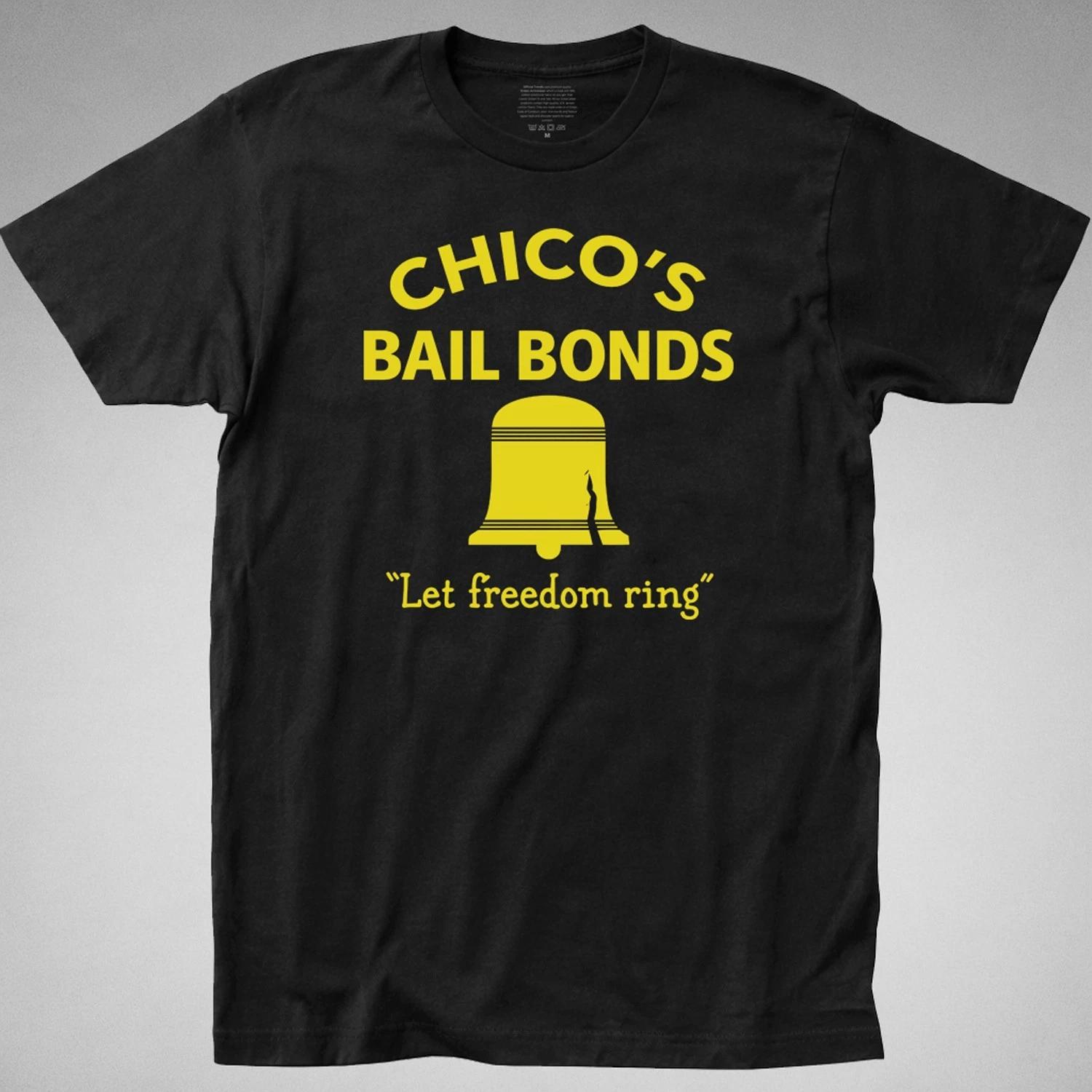 CHICO S Bail Bonds T-SHIRT chicos tee baseball bad news bears logo 70s jersey XS