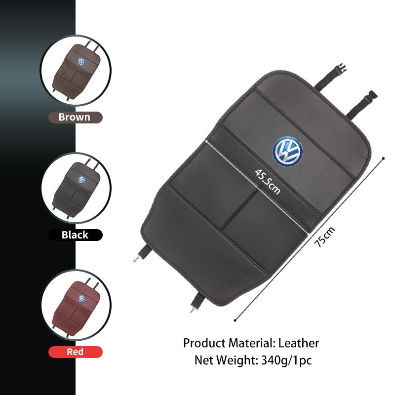 Leather Car Universal Full-Coverage Kick Pad Storage Pouch Auto Accessories For VW Scirocco Jetta Passat Tiguan Sharan Touran