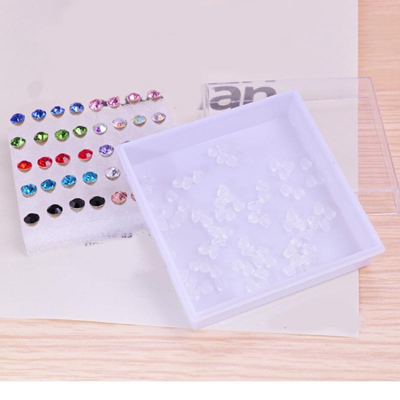Anti Allergy Plastic Earrings Set Versatile Plastic Earrings Adornment Comfortable Resin Backs Ear Studs Ornament