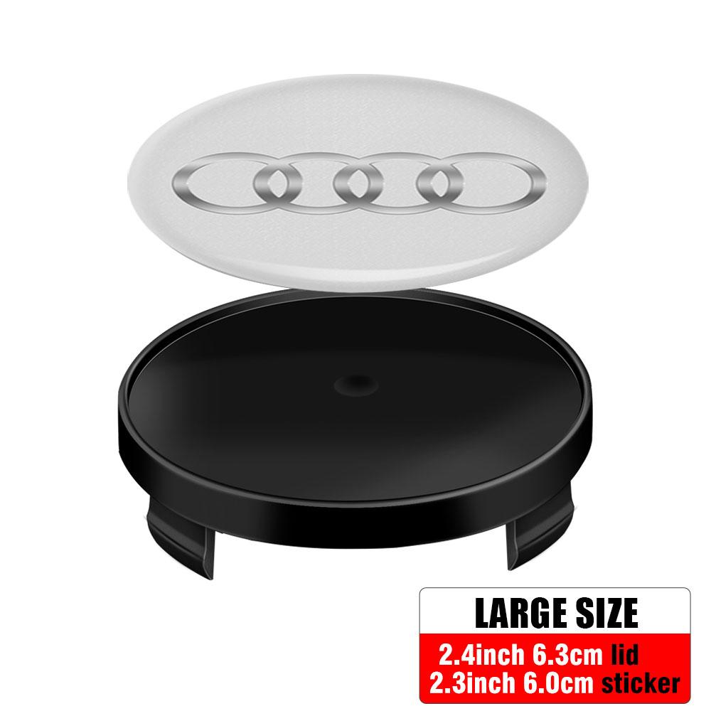 For Audi A360MM 63MM 68MM Car Wheel Center Cover Badge Hub Caps Emblem Decoration for AUDI S RS R A3 8P S3 A4 B6 B7 A6 A5 Q3 Q5 Q7 A2 A7 A8