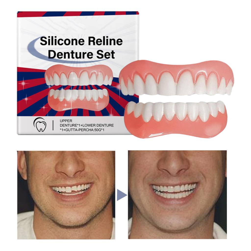 Silicone Denture Relin es Kit Professional Denture Set Silicone Denture Set Relin es Prothese Laugh Veneers Teeth Orthodontic