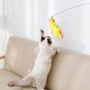 Feather Cat Toy with Bell DIY Replace Cat Teaser Stick Replacement Pendant Pet Toy Accessories
