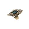 Jianjie European & American 18K Gold Green Zircon Fashion Ring for Women