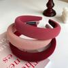 Autumn and Winter Korean 2025 High Cranial Top Pink Sponge Headband Internet Celebrity Going Out Headgear Hairpin Headband