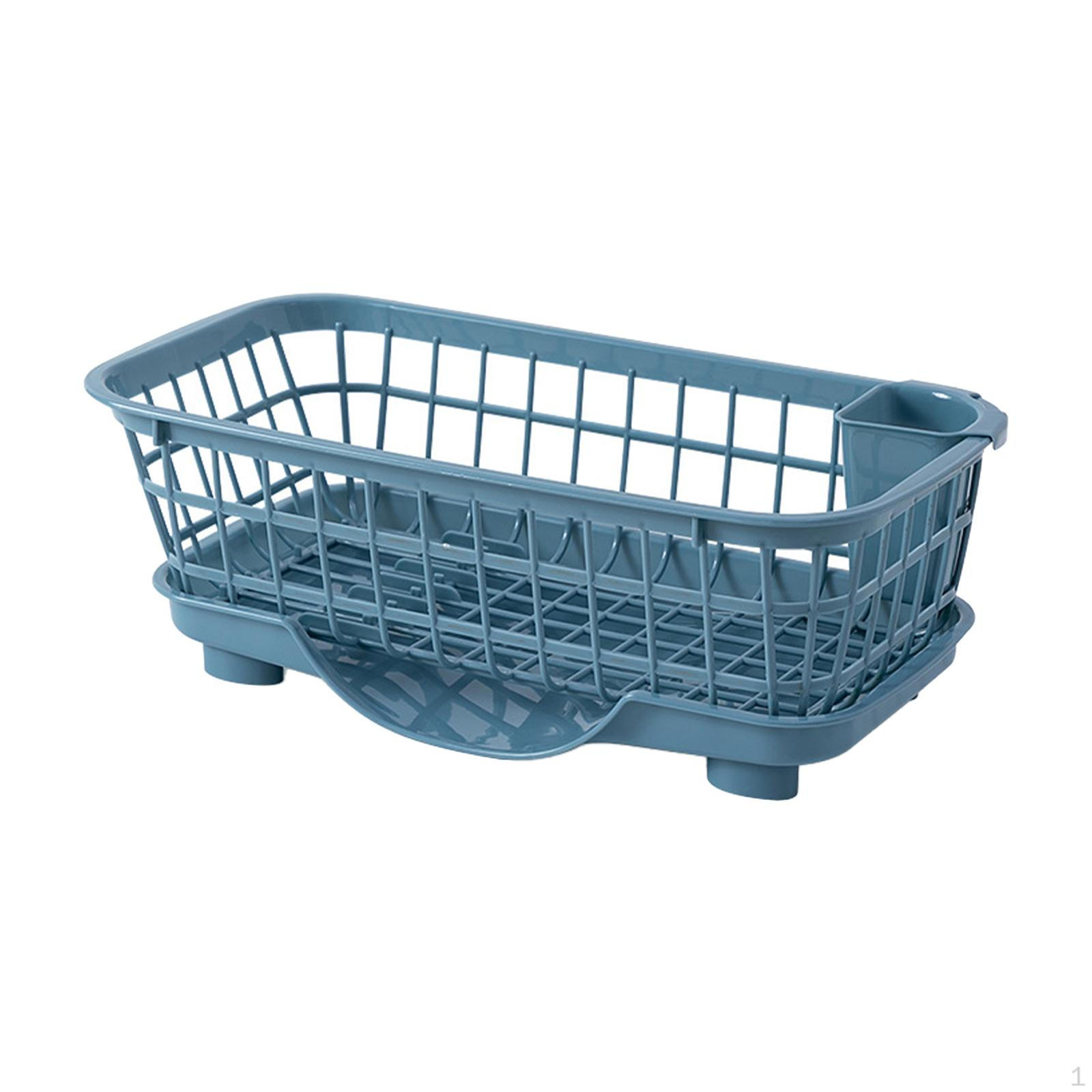 

Подставка для сушки посуды, органайзер для раковины, держатель для сушки посуды, кухонная полка, для столешницы синий