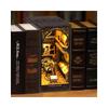 CRESYMME Miniature Dollhouse Book Nook Kit Wooden DIY 3D Model Astronomy Museum
