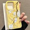 White Flower Phone Case for iPhone 17 16 Plus 15 Pro 14 13 12 11 Pro Max 17 Air 16E Pink Yellow Blue Shockproof Soft TPU Cover