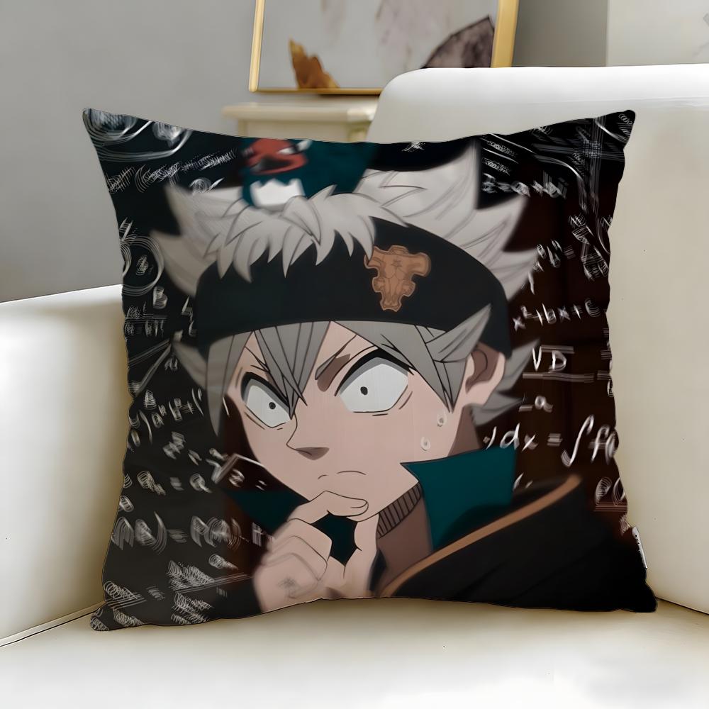 Klasický anime povlak na polštář Black Clover Měkký Snadno omyvatelný Povlak na polštář Univerzální pro pohovku Postel Cestování a Kancelář