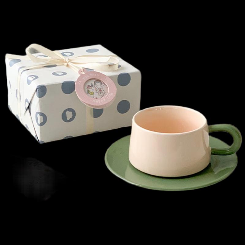 Shangqi Ceramic Coffee Cup and Saucer Set