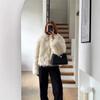 Europe, America, Autumn and Winter Environmental Protection Artificial Wool Fur Short Coat Women's Lapel Beach Wool Top Jacket