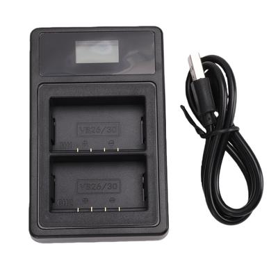Charger Fit for VB26 VB26B VB30 Battery 5Wx2 Camera Flash Dual Battery Fast Charger with Smart Display