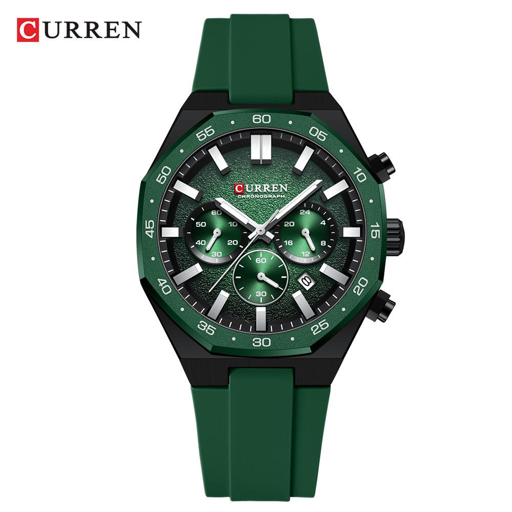 CURREN 8489 Men's Waterproof Six-Hand Quartz Sports Watch with Calendar Strap