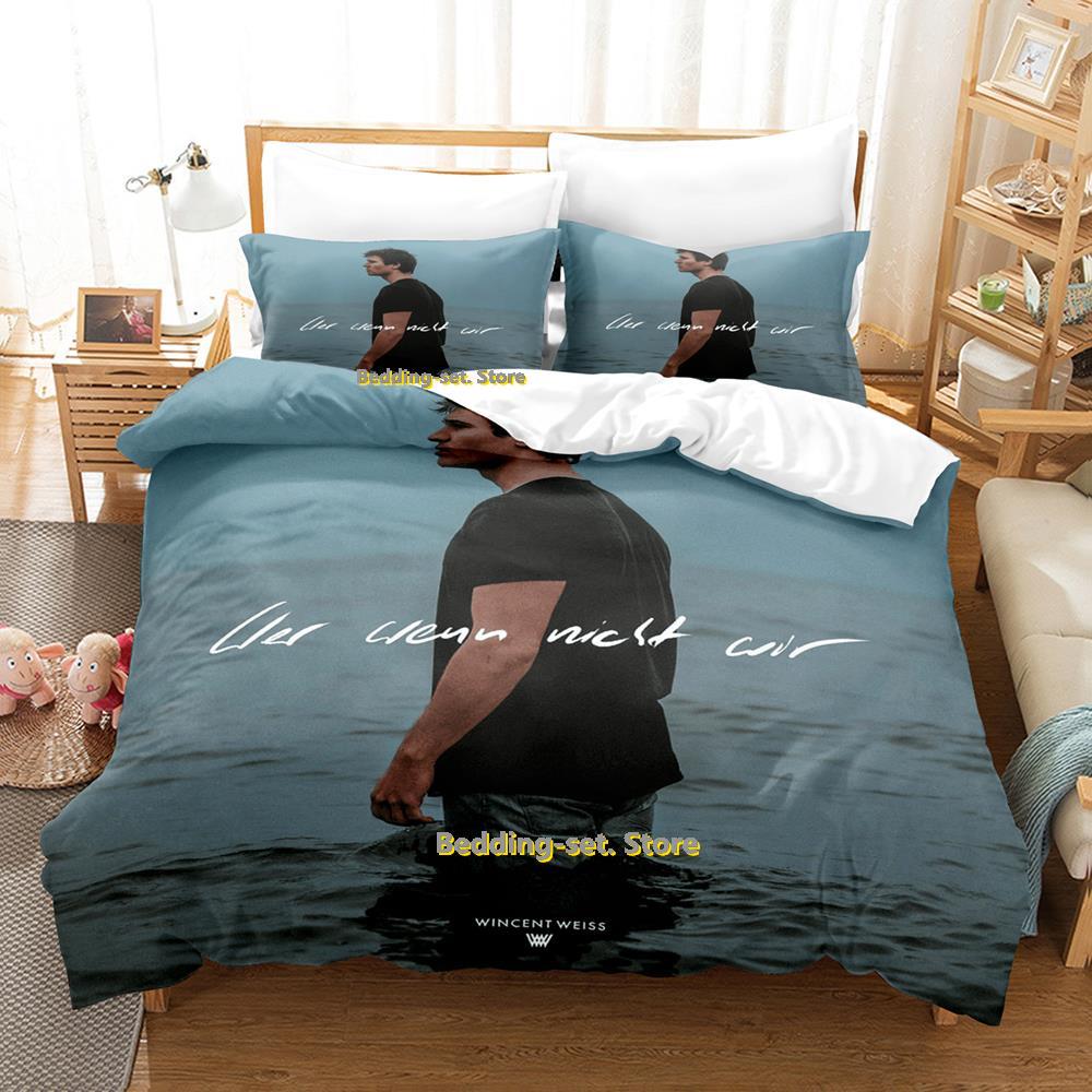 

Wincent Weiss Bedding Set Single Twin Full Queen King Size Bed Set Adult Kid Bedroom Three-Piece Suits Print Anime Bed Shee 180*220cm 3pcs