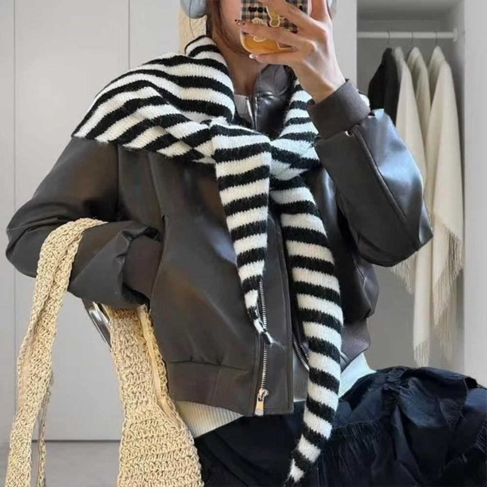 Warm Triangular Scarf Knitted Wool Scarves Korean Neck Protection Scarf  Autumn Winter