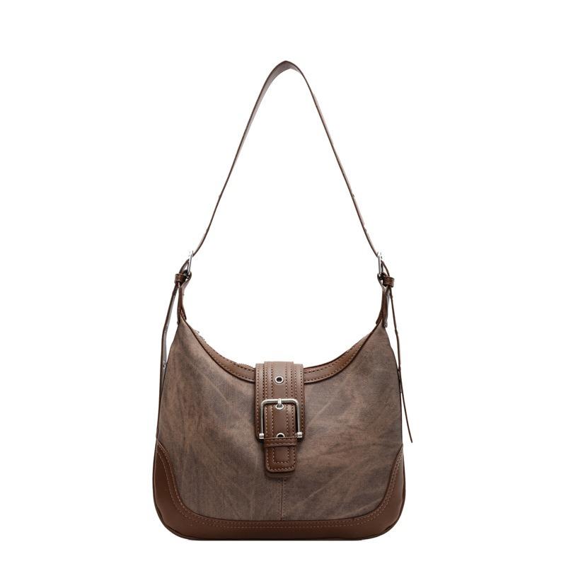 Bag women's new retro imitation denim handheld underarm bag casual niche design shoulder messenger bag