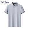 YALU EL Unisex Summer Seagull Collar Polo Short Sleeve T-Shirt
