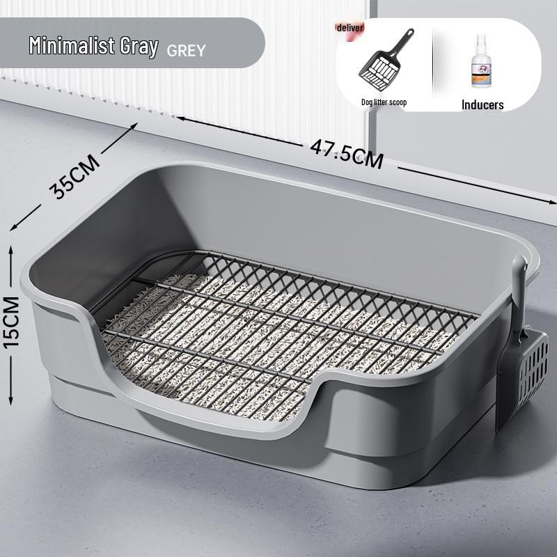 Dog Litter Box with Anti-Pee Pad Mesh Holder for Small, Medium, and Large Dogs