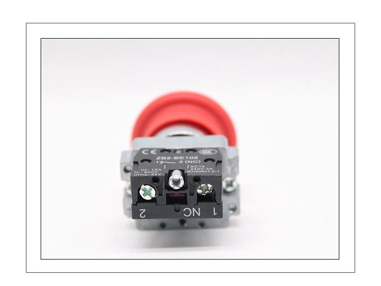 LA155P-BS542 Emergency Stop Button Switch, Thickened Copper Parts, Silver Contacts, 22MM Hole