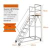 Anti-Slip Movable Climbing Ladder for Warehouse and Supermarket Storage