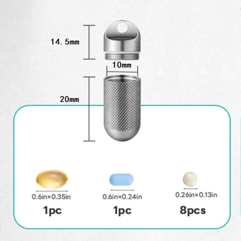 Metal Pocket Pill Holder Moisture-resistant Travel Pill Dispenser New Mini Key Chain Daily Use