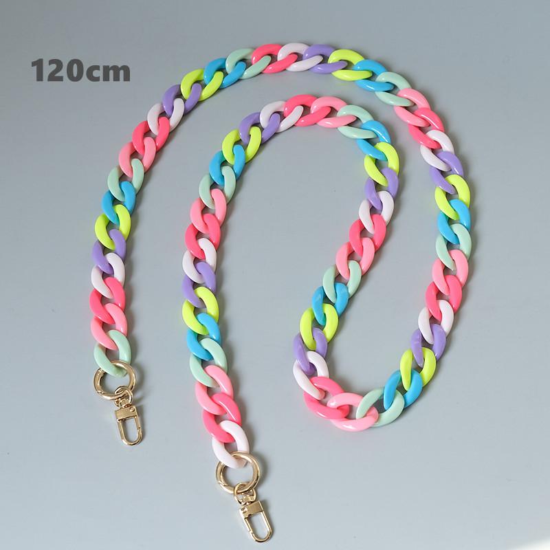 New Cute Phone Chain Accessory Detachable Parts Candy Crossbody Resin Luxury Neck Strap Phone Case Chains Acrylic Shoulder Lanyard Hanging Chain