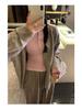Women's Retro Henley Collar Knit Top - Autumn/Winter 2025, Waist-Cinching, Figure-Flattering, Solid Color.