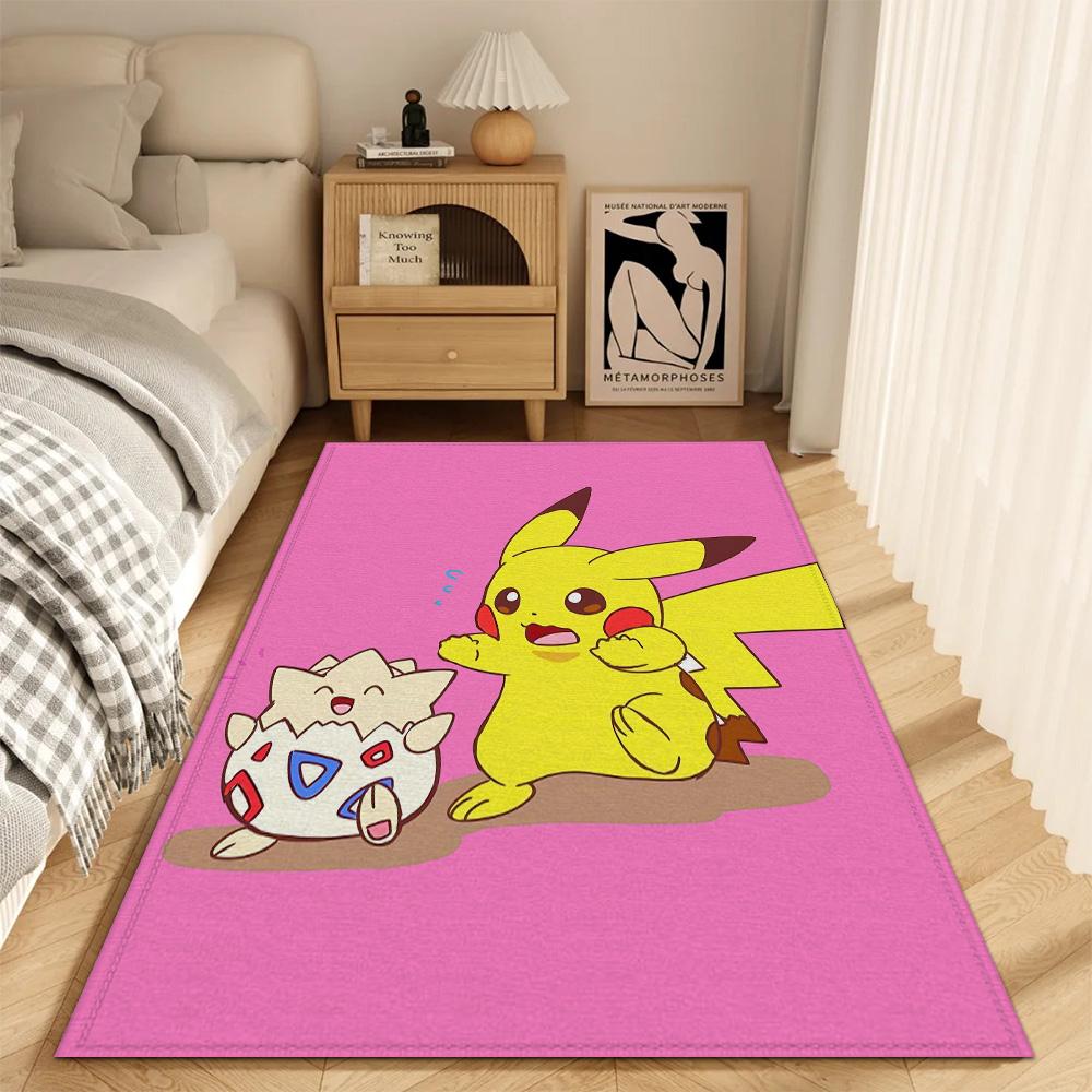 

Fashion Entrance Mat Living Room P-Pokemon Rugs Decoration P-Pikachu Bath Mats Bedroom Carpet for Kitchen Balcony Door House Rug 40x60cm