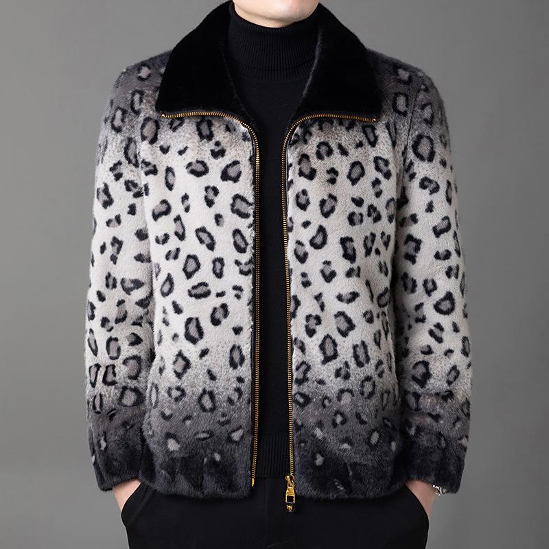 

Зимняя Золотая норковая флисовая мужская меховая цельная норковая шуба, теплая норковая флисовая куртка, повседневное модное пальто