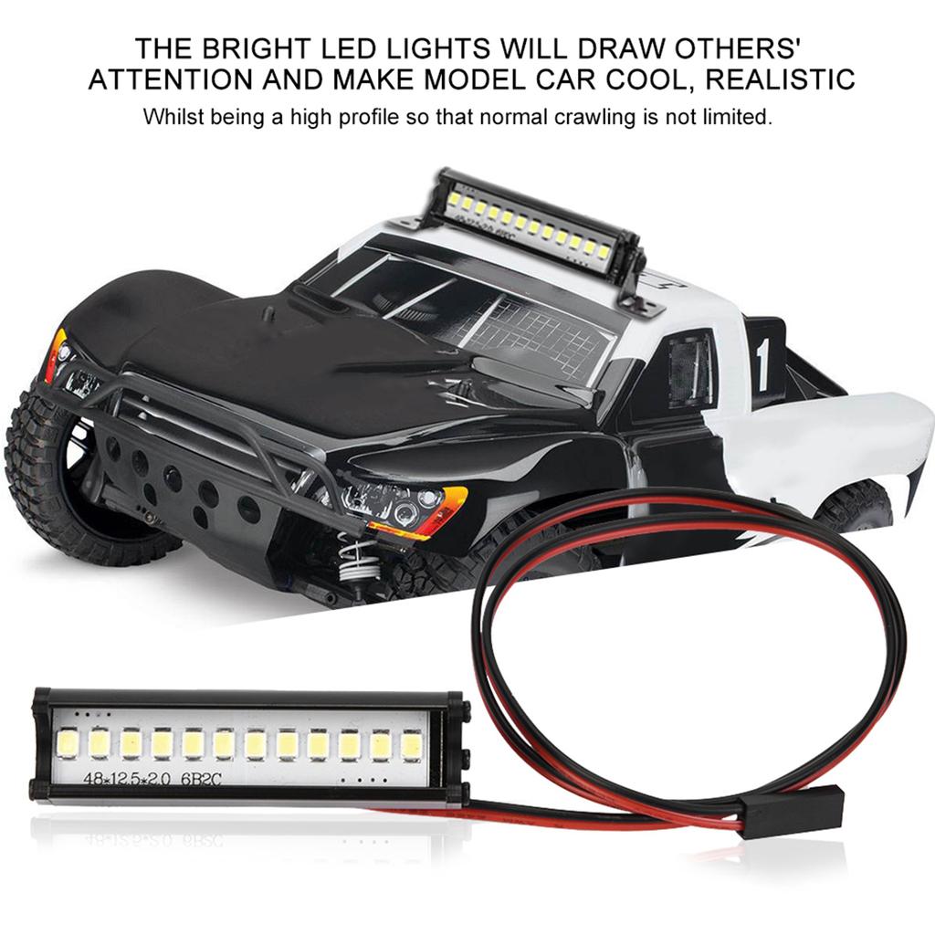 55mm RC Crawler LED Light Bar LEDs Lamp 1:10 RC Car Part for TRX4 90046 90048 SCX10