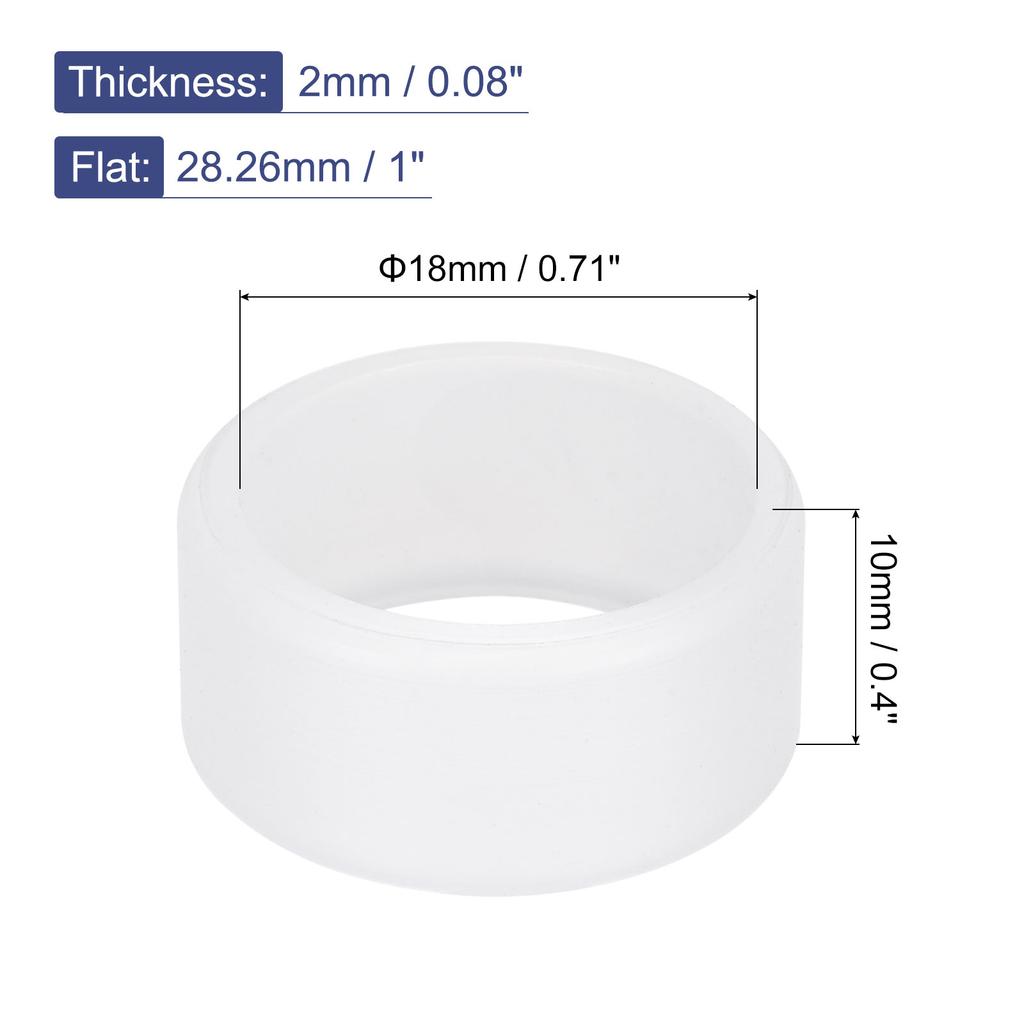 5pcs 1Inch Silicone Rubber Bands Rings Elastic Bands Non-slip Cable Ties for Wrapping Paper Cord Wraps Bundle Bag