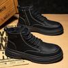 Martin Boots New Winter British Style Retro Short Boots Lace-up Zipper Boots Casual Leather Boots