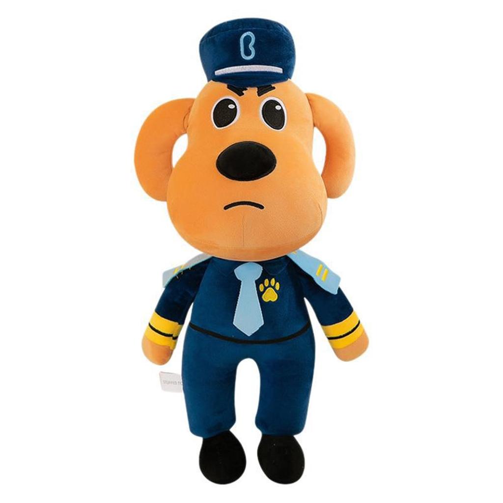 Adorable Plush Police Dog Toy for Kids Soft Stuffed Animal Officer with Uniform Perfect Gift for Children