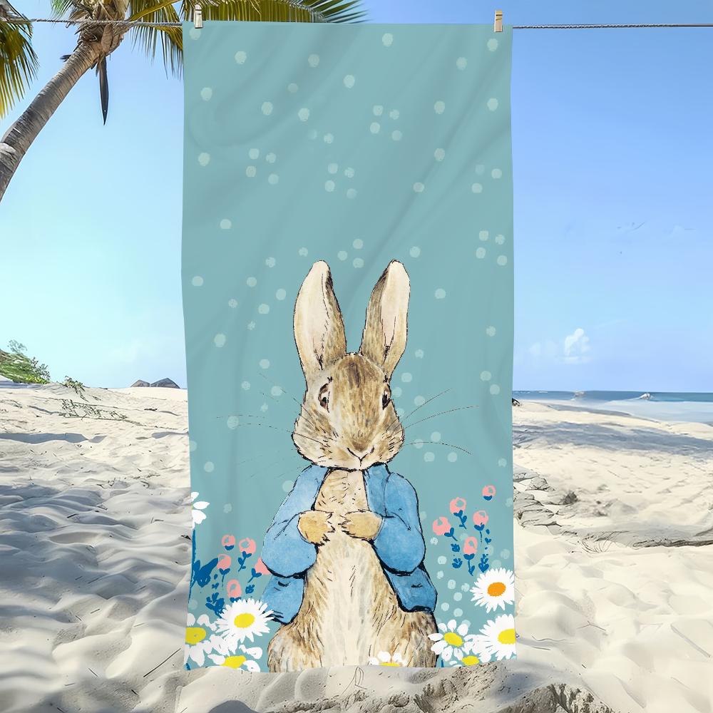 

Cartoon Towel Soft Pool Gift For Travel Gym Shower Camping P-Peter-Rabbit Quick Dry Cute Sports Large Beach Towel W40*H60(CM)