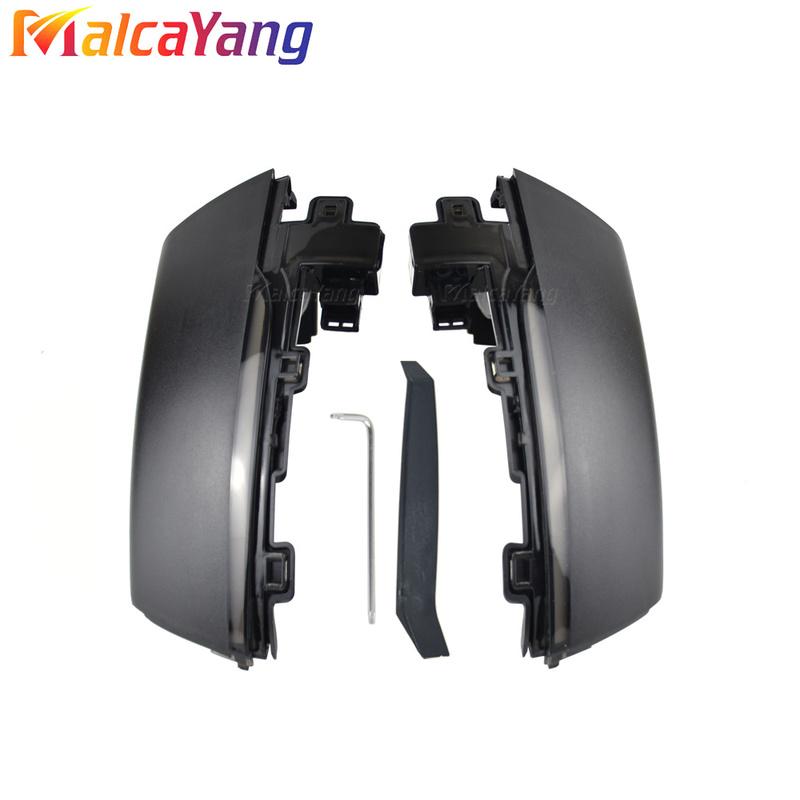Dynamic Turn Signal LED Side Rearview Mirror Indicator Black Blinker Repeater Light For Volkswagen VW Polo MK5 6R 6C 2009 -2017