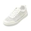 Women Lace Hollow Out Breathable Flat Casual Sneakers Fashionable Lightweight Comfortable Slip Resistant Walking Shoes
