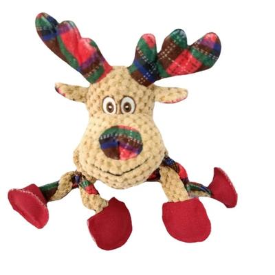 2024 New Christmas Deer Pet Dog Toy Plush Squeaking Dog Toy