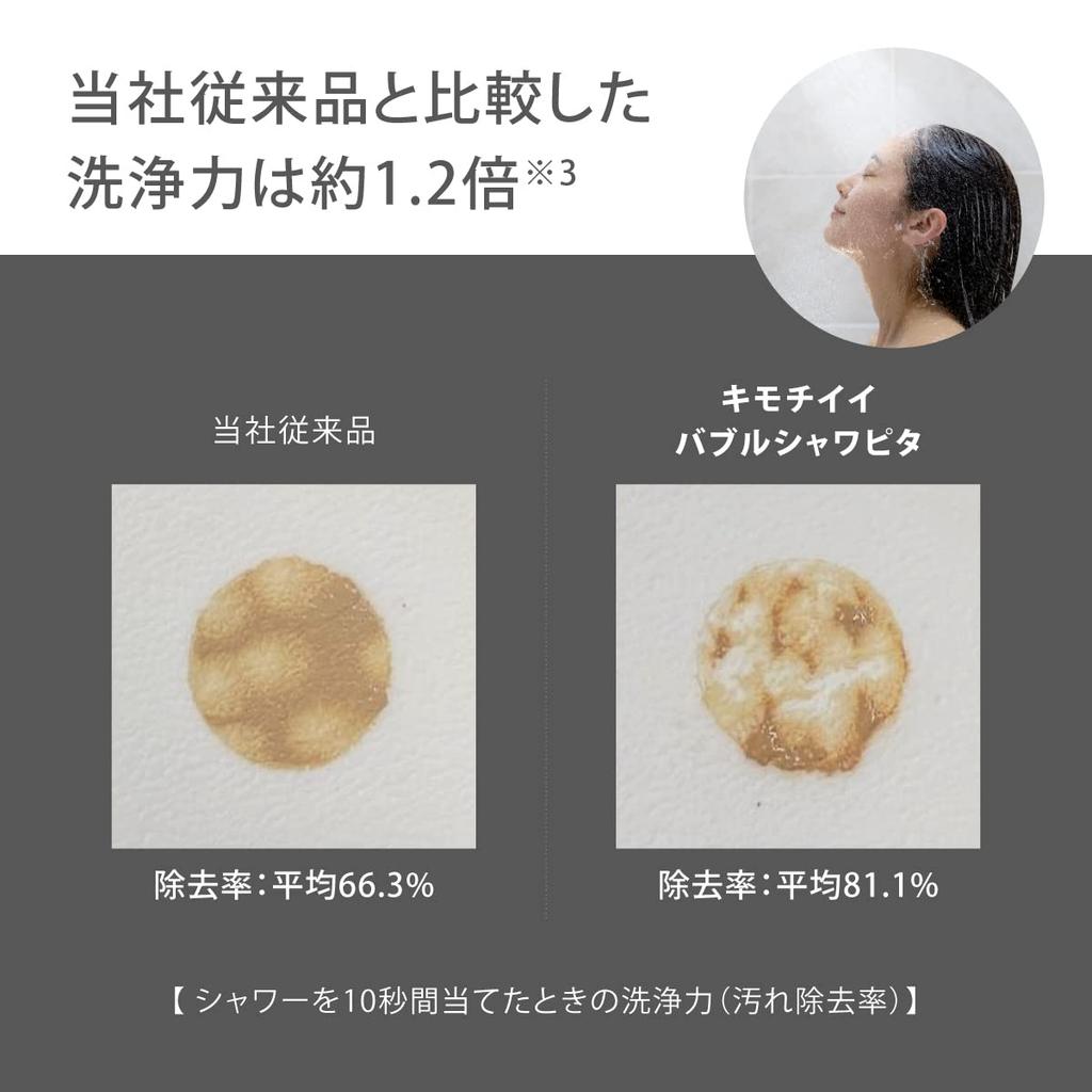 Takagi Comfortable Bubble Shower Pita Microbubble Shower Head JSB023BW White (takagi) Water-Saving