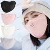 Women Summer UV Protection Neck Scarf Ice Silk Face Mask for Outdoor Sports